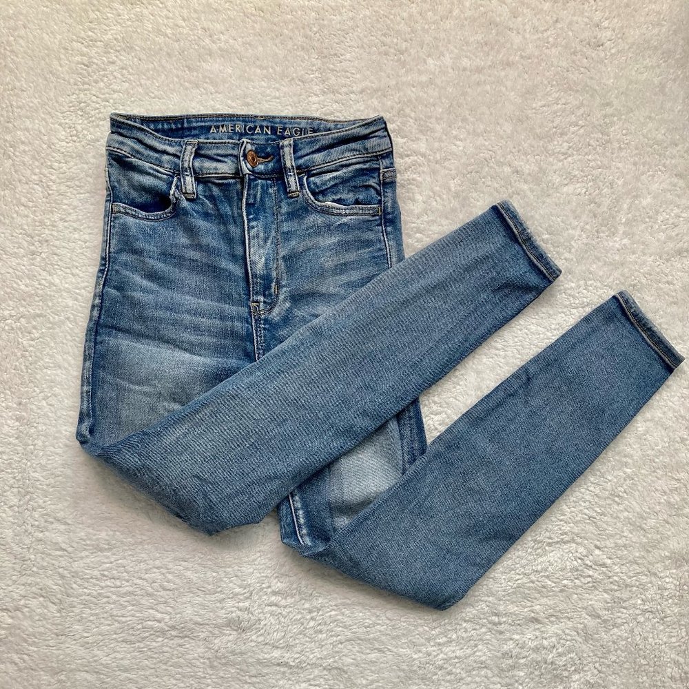 American Eagle Ne(X)t Level Stretch Distressed High Waist Jeggings